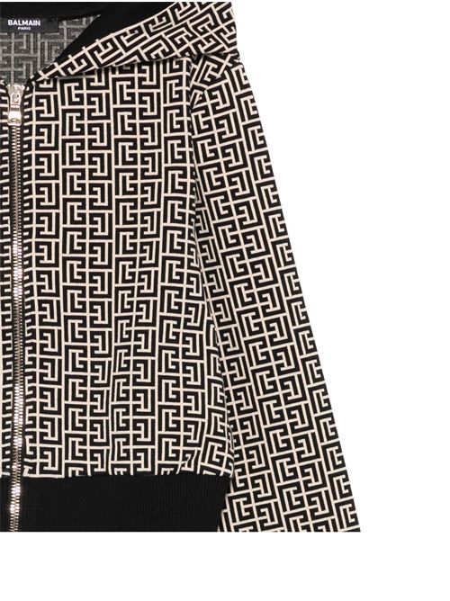 Felpa, bambina, logata. BALMAIN | BX4A00 Z2411106NE